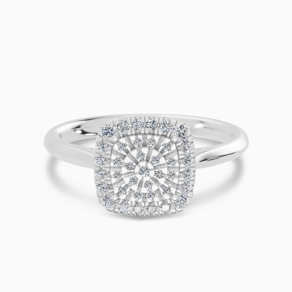 Square Cluster Diamond Ring in 18K Gold Square Cluster Diamond Ring in 18K Gold
