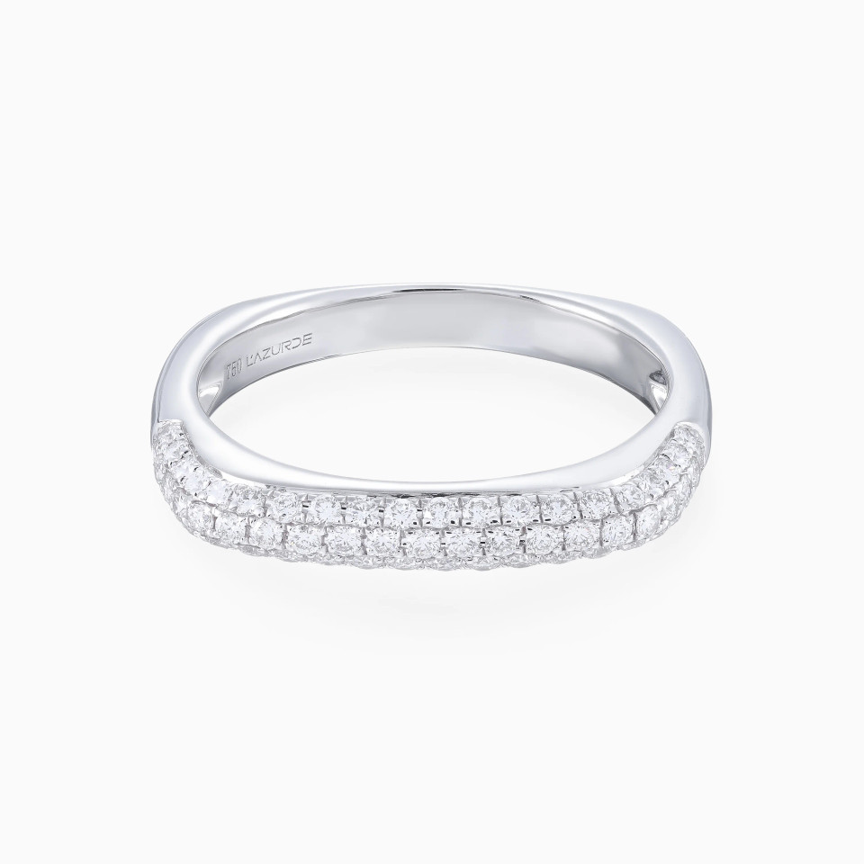 Domed Surface Diamond Ring in 18K Gold Domed Surface Diamond Ring in 18K Gold