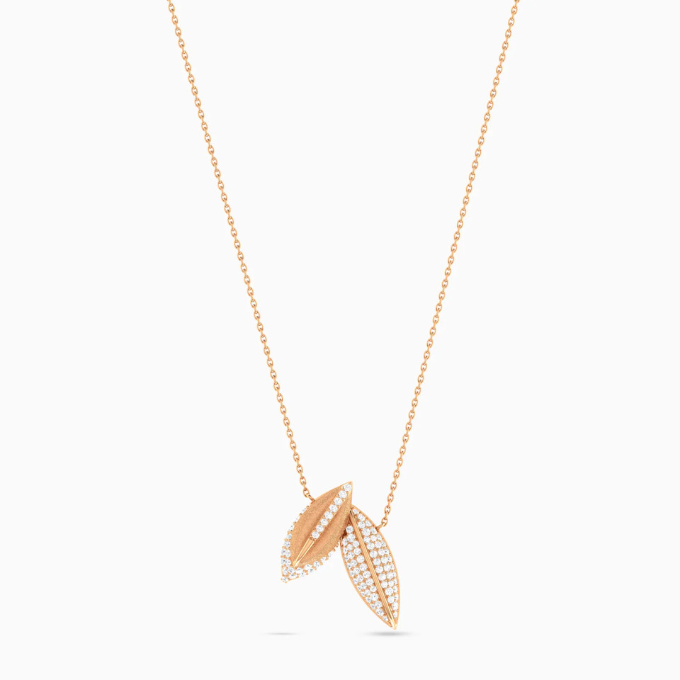 Marquise Leaves Diamond Necklace in 18K Gold Marquise Leaves Diamond Necklace in 18K Gold