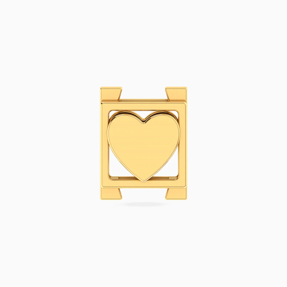 Framed Heart Charm in 18K Gold Framed Heart Charm in 18K Gold