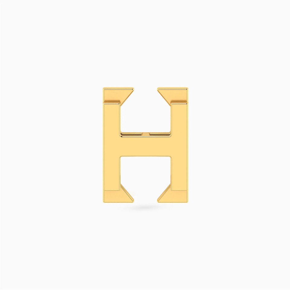 دلاية صغيرة شكل حرف H ذهب عيار 18 قيراط دلاية صغيرة شكل حرف H ذهب عيار 18 قيراط