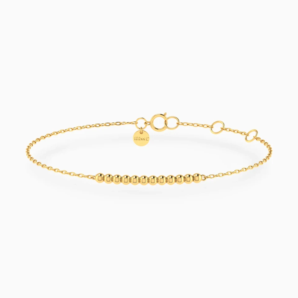 Aligned Beads Chain Bracelet in 18K Gold Aligned Beads Chain Bracelet in 18K Gold