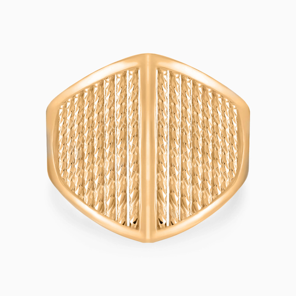Textured Triangles Ring in 21K Gold Textured Triangles Ring in 21K Gold