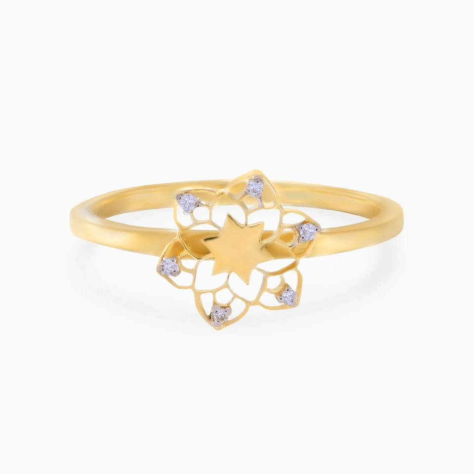 Openwork Flower Diamond Ring in 18K Gold Openwork Flower Diamond Ring in 18K Gold