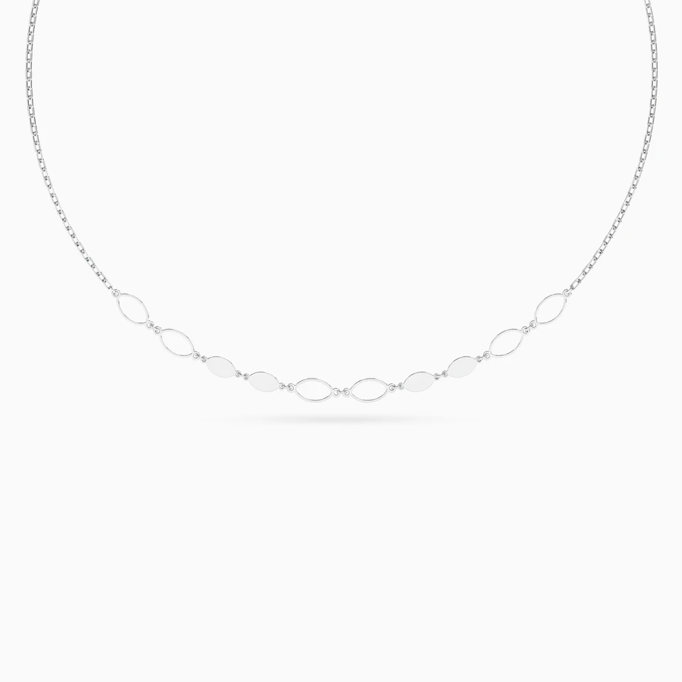 Marquise Links Necklace in Silver Marquise Links Necklace in Silver