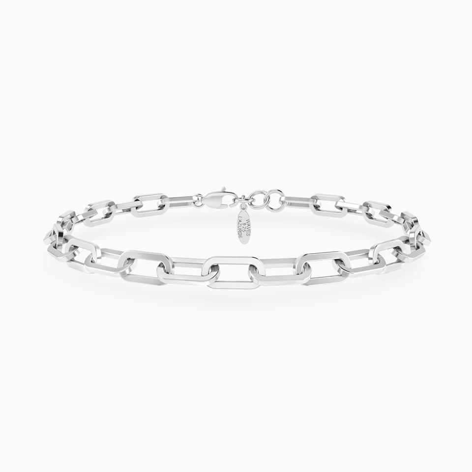 Paperclip Chain Bracelet in Silver Paperclip Chain Bracelet in Silver