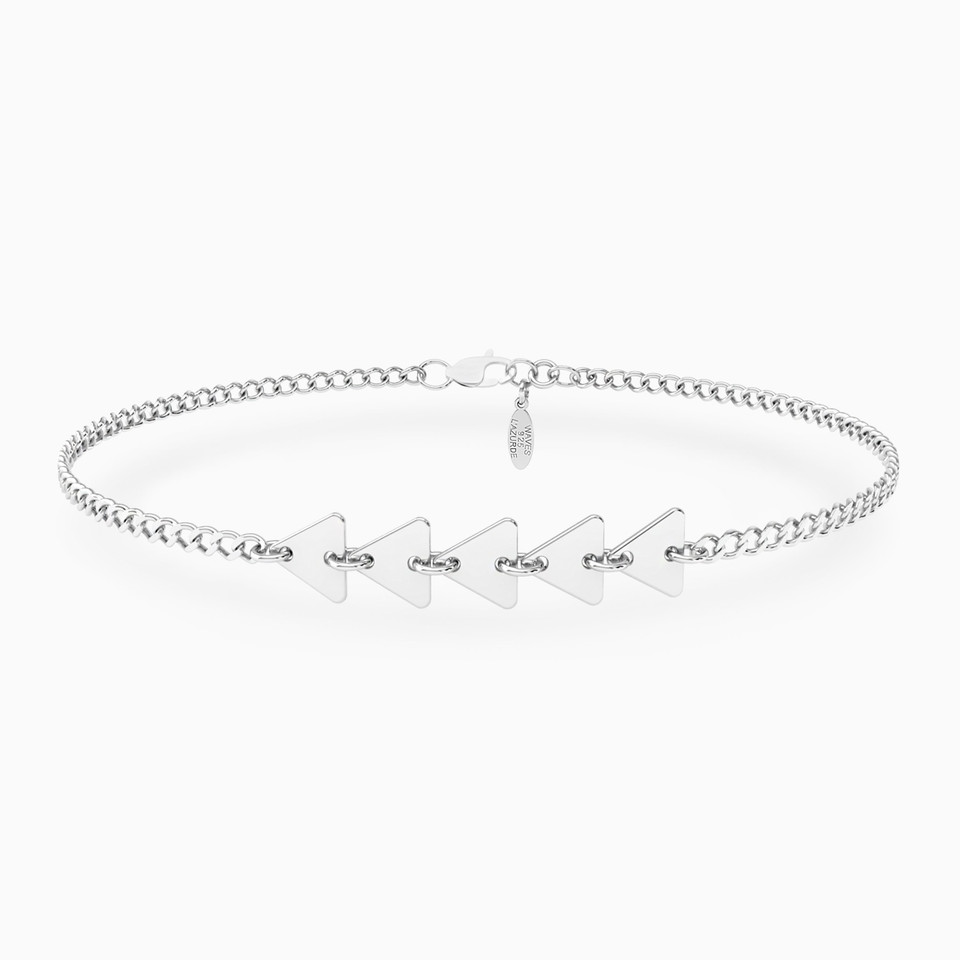Triangular Motifs Chain Bracelet in Silver Triangular Motifs Chain Bracelet in Silver
