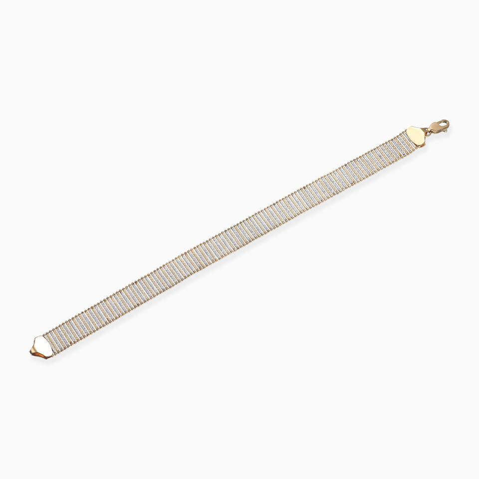 Beads & Twisted Bars Chain Bracelet in 18K Gold Beads & Twisted Bars Chain Bracelet in 18K Gold