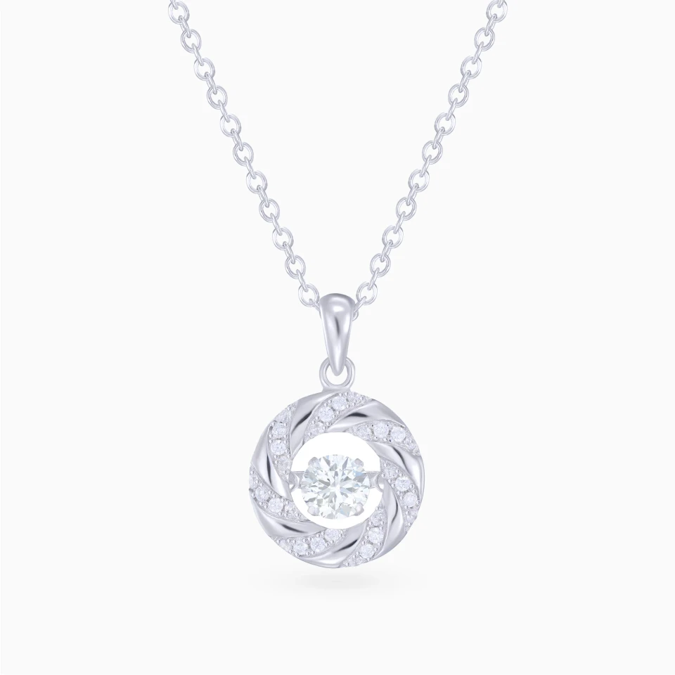Round Colored Stones Necklace in Sterling Silver Round Colored Stones Necklace in Sterling Silver