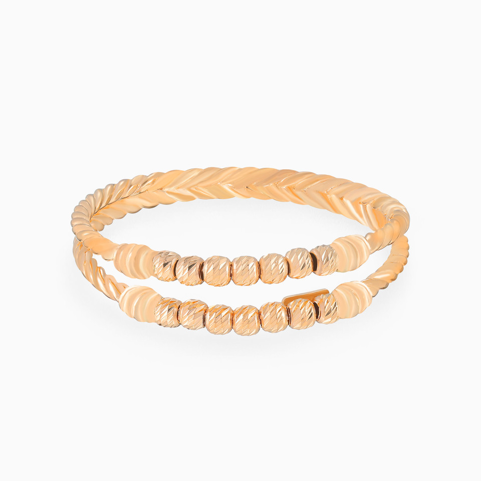 Beaded & Twisted Split Shank Ring in 21K Gold Beaded & Twisted Split Shank Ring in 21K Gold