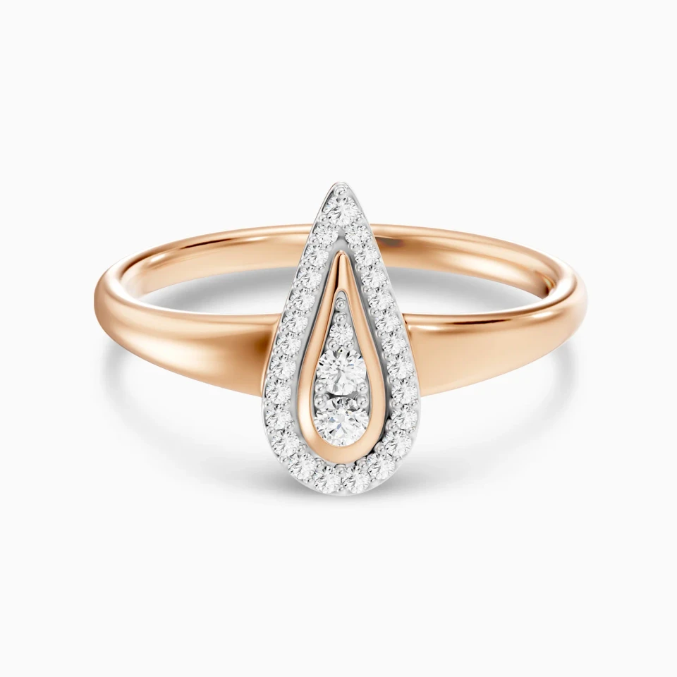 Teardrop Halo Diamond Ring in 18K Gold Teardrop Halo Diamond Ring in 18K Gold