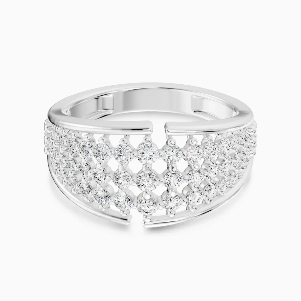 Geometric Pattern Diamond Ring in 18K Gold Geometric Pattern Diamond Ring in 18K Gold