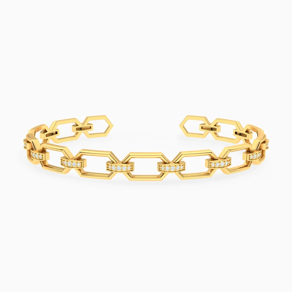 Continuous Hexagon Links Bracelet in 18K Gold Continuous Hexagon Links Bracelet in 18K Gold