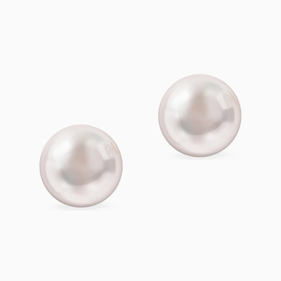 Round Pearls Stud Earrings in 18K Gold Round Pearls Stud Earrings in 18K Gold