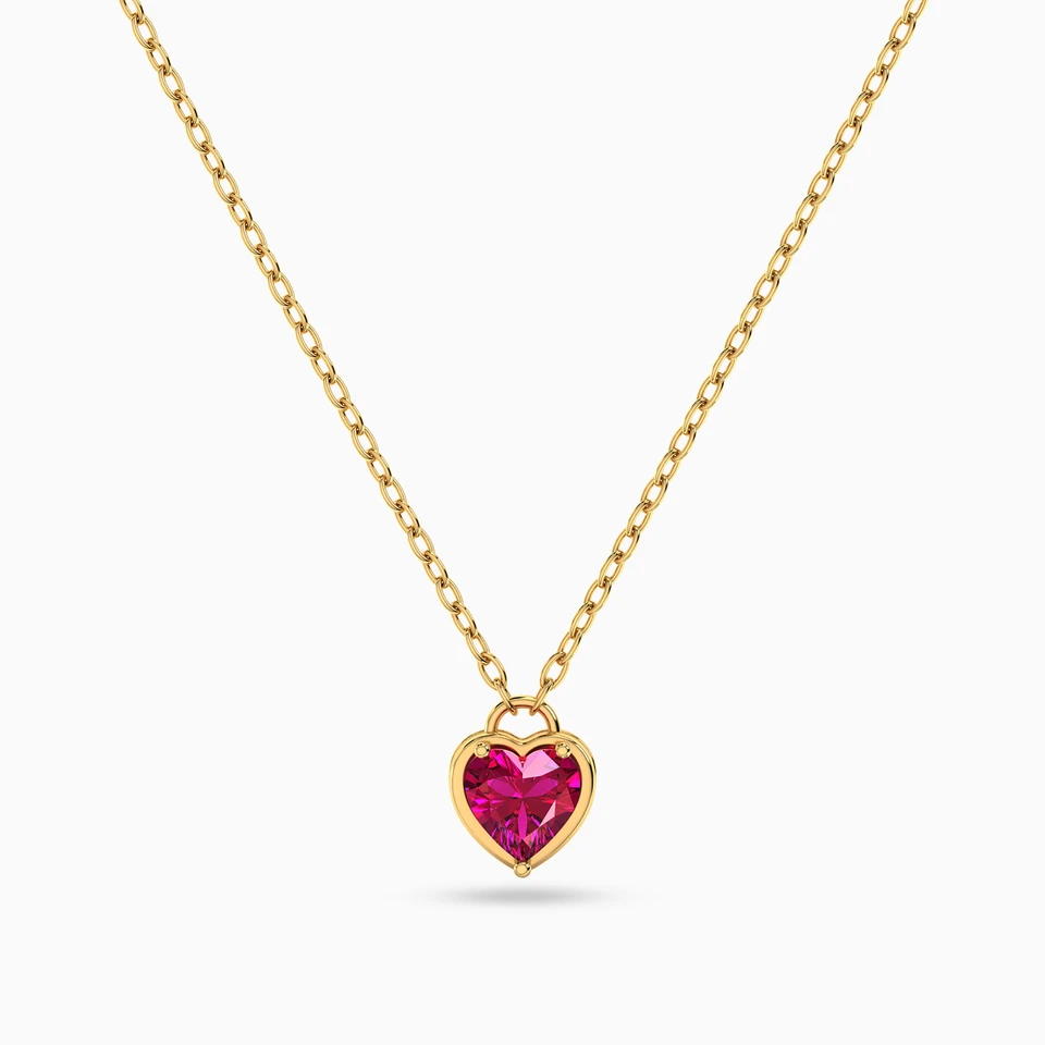 Heart Rose Stone Necklace in 18K Gold Heart Rose Stone Necklace in 18K Gold
