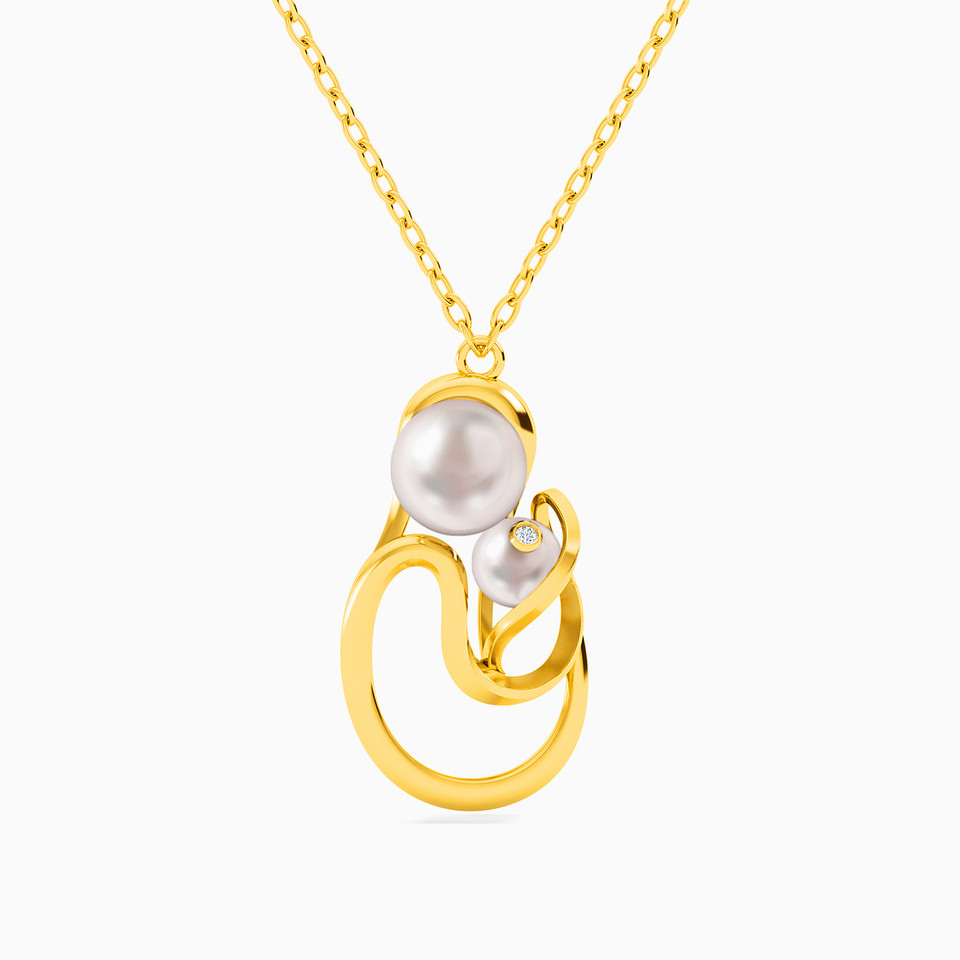 Pear Pearl Necklace in 18K Gold Pear Pearl Necklace in 18K Gold