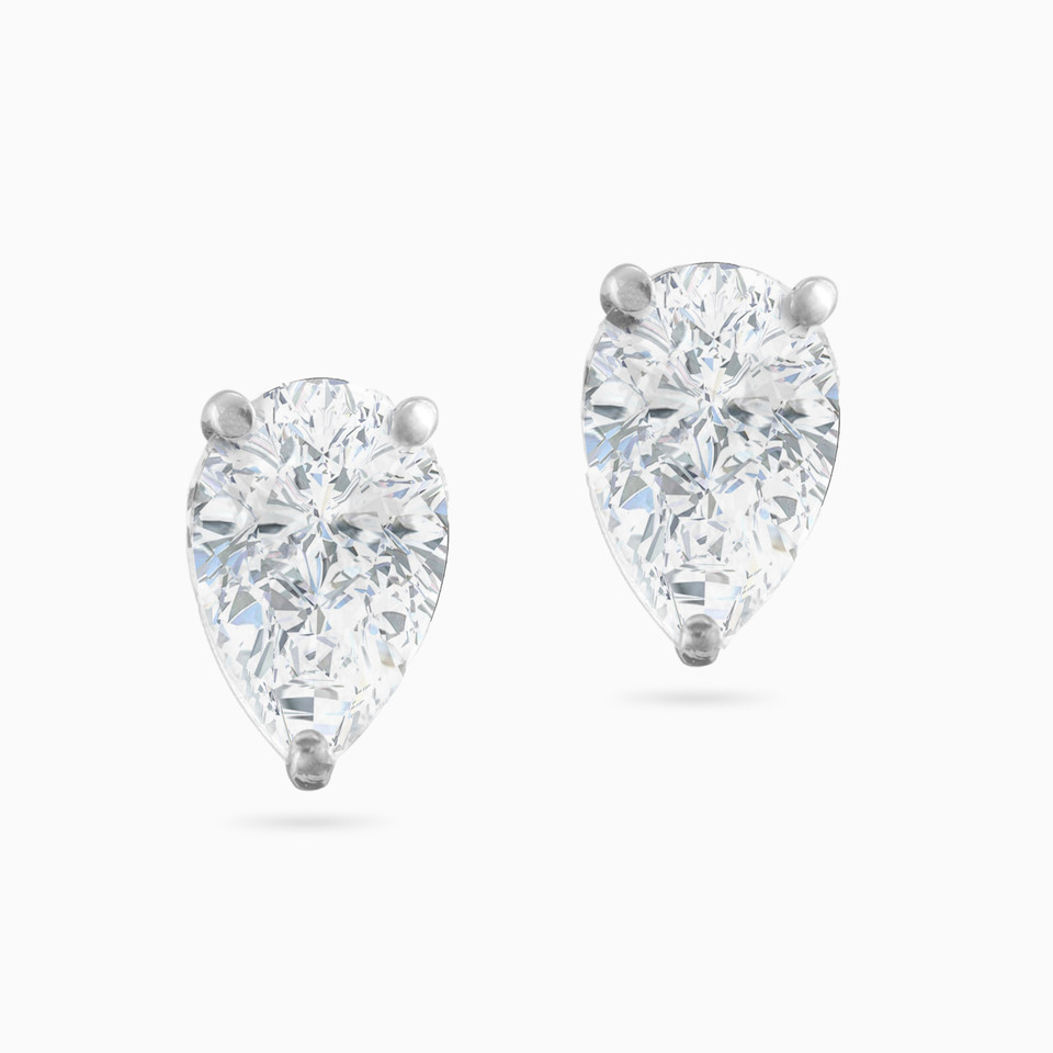 Pear Cubic Zirconia Stud Earrings in 18K Gold Pear Cubic Zirconia Stud Earrings in 18K Gold