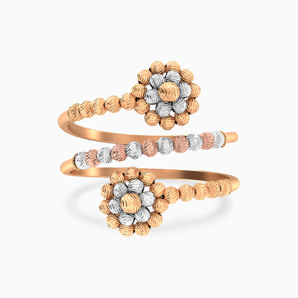 Flower Two headed Ring in 21K Gold Flower Two headed Ring in 21K Gold