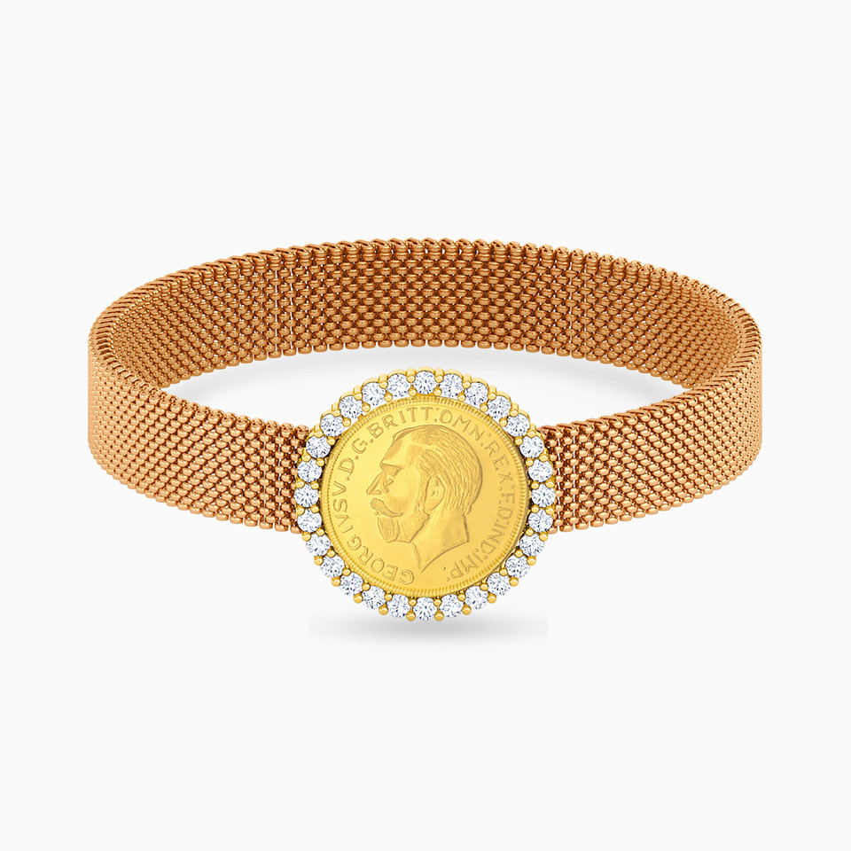 Circle Clear Stone Cuff Bracelet in 18K Gold Circle Clear Stone Cuff Bracelet in 18K Gold