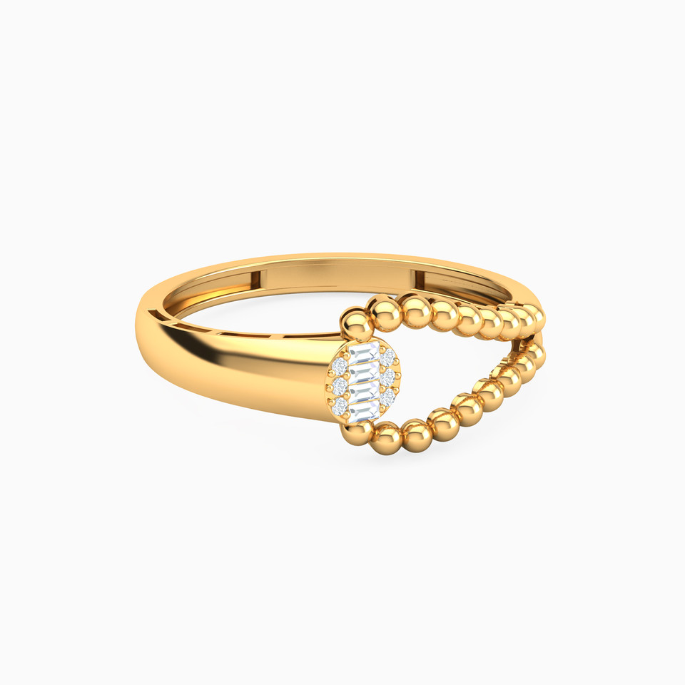 Pear Cubic Zirconia Ring in 21K Gold Pear Cubic Zirconia Ring in 21K Gold