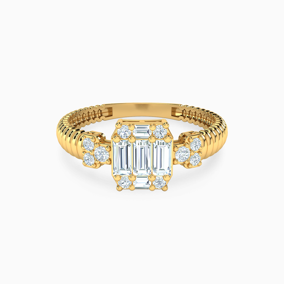 Square Cubic Zirconia Ring in 18K Gold Square Cubic Zirconia Ring in 18K Gold