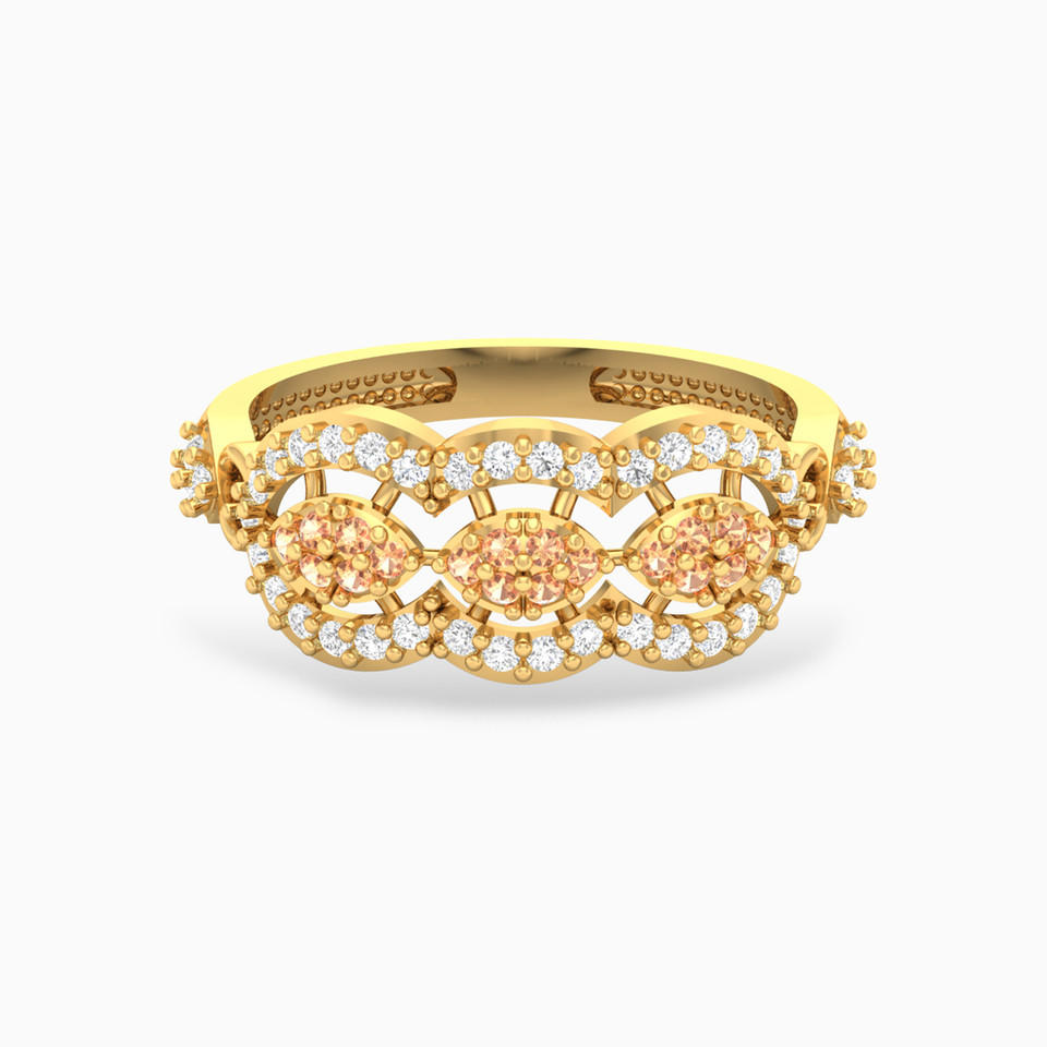 Marquise Orange Stone Ring in 18K Gold Marquise Orange Stone Ring in 18K Gold