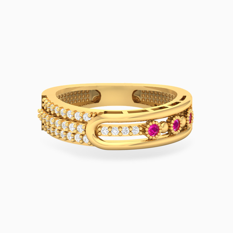 Belt Rose Stone Ring in 18K Gold Belt Rose Stone Ring in 18K Gold