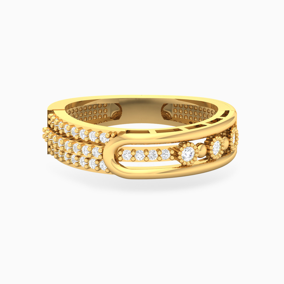 Loop Cubic Zirconia Ring in 18K Gold Loop Cubic Zirconia Ring in 18K Gold