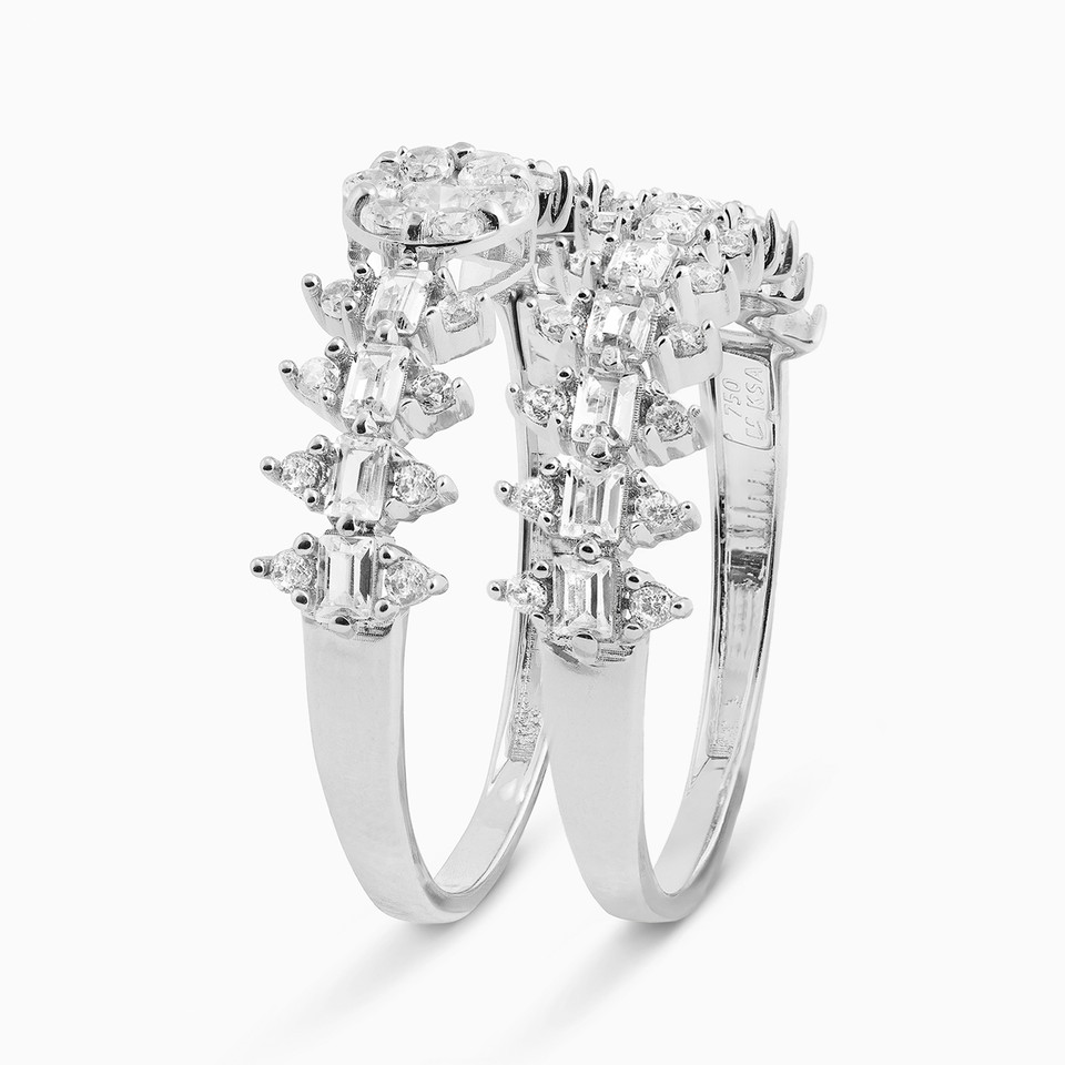 Marquise Cubic Zirconia Twin Rings in 18K Gold Marquise Cubic Zirconia Twin Rings in 18K Gold
