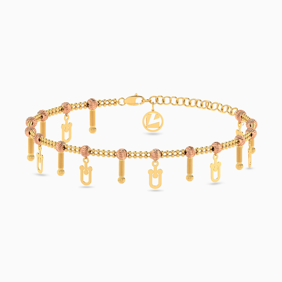 Cylinder Charm Bracelet in 21K Gold Cylinder Charm Bracelet in 21K Gold