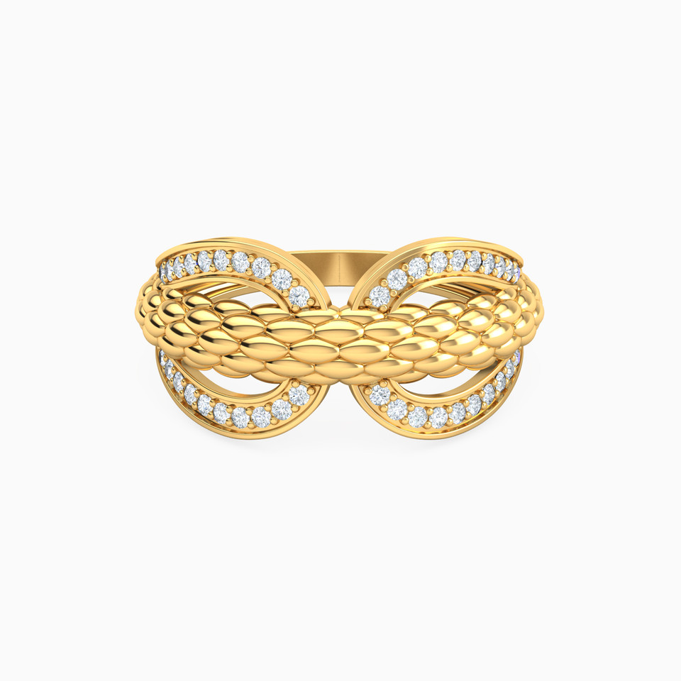 Twist Cubic Zirconia Ring in 21K Gold Twist Cubic Zirconia Ring in 21K Gold