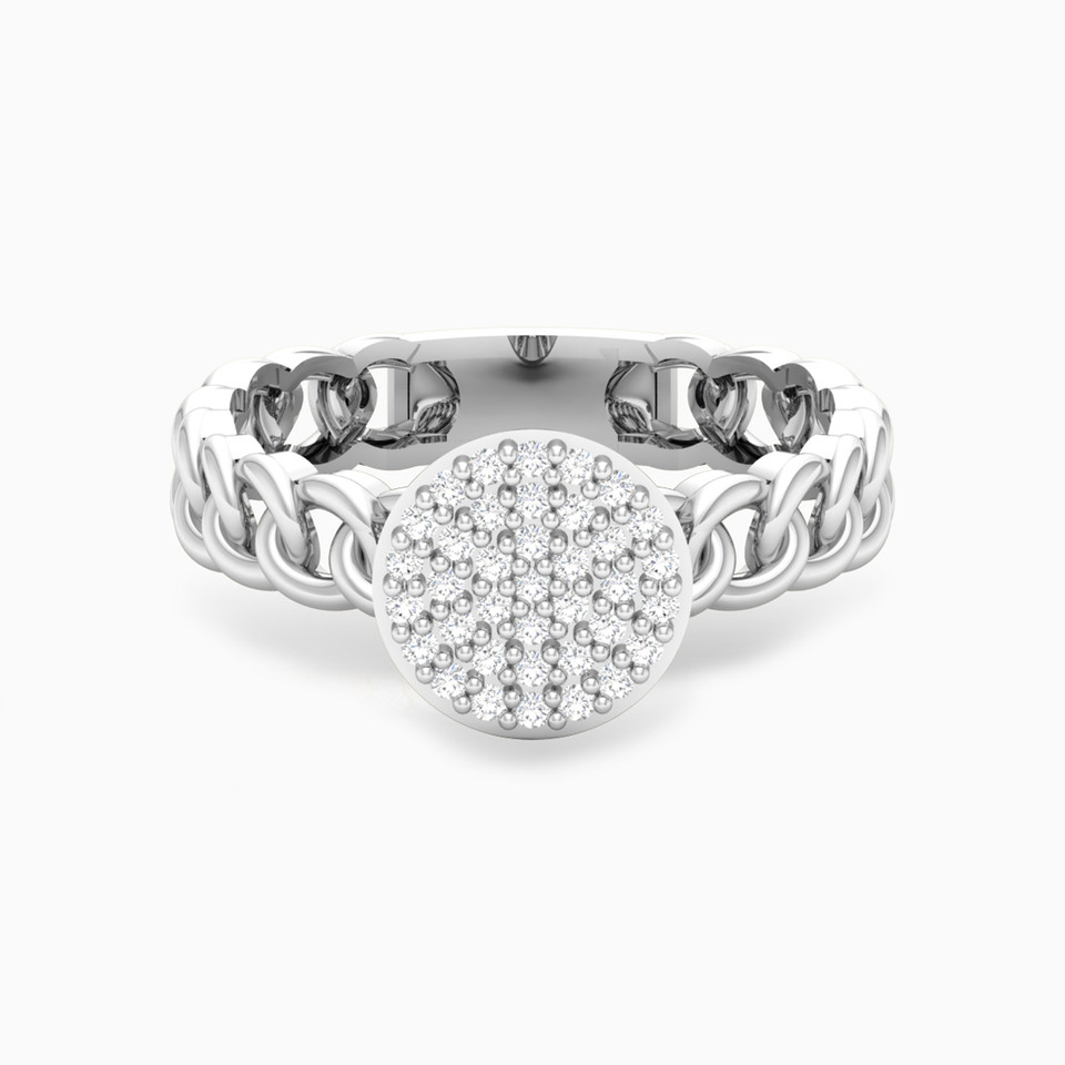 Circle Cubic Zirconia Ring in 18K Gold Circle Cubic Zirconia Ring in 18K Gold