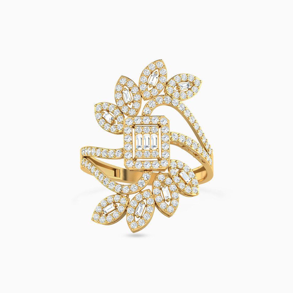 Leaf Cubic Zirconia Ring in 18K Gold Leaf Cubic Zirconia Ring in 18K Gold