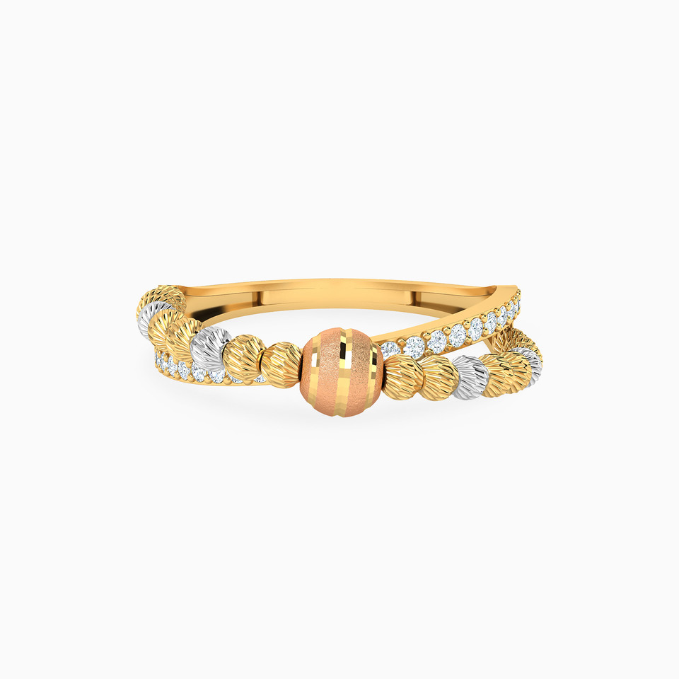 Twist Cubic Zirconia Ring in 21K Gold Twist Cubic Zirconia Ring in 21K Gold