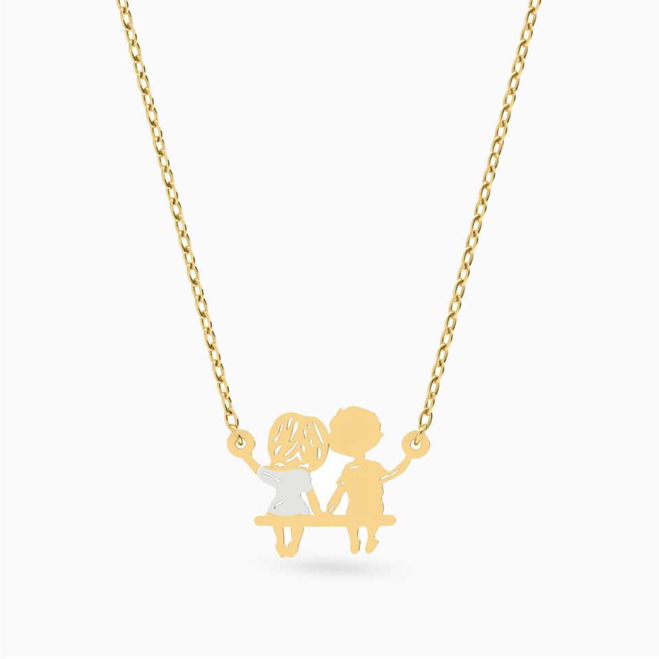 Couple Necklace in 18K Gold - 2 Couple Necklace in 18K Gold - 2