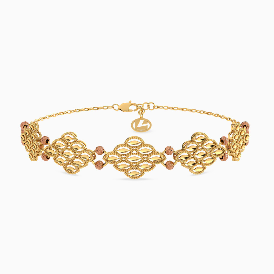 Leaf Chain Bracelet in 21K Gold Leaf Chain Bracelet in 21K Gold