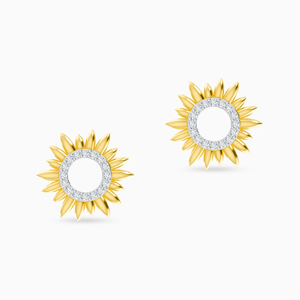 Sunflower Diamonds Stud Earrings in 18K Gold Sunflower Diamonds Stud Earrings in 18K Gold