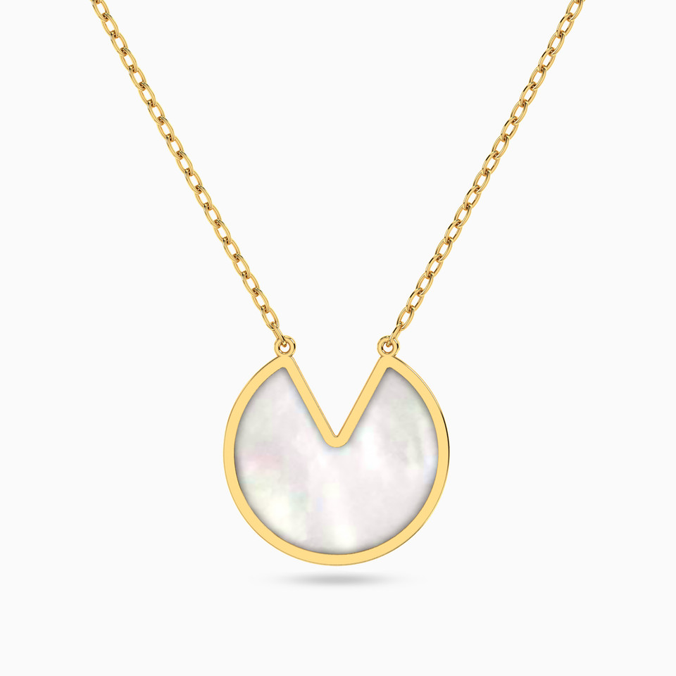 Circle Pearl Necklace in 18K Gold Circle Pearl Necklace in 18K Gold