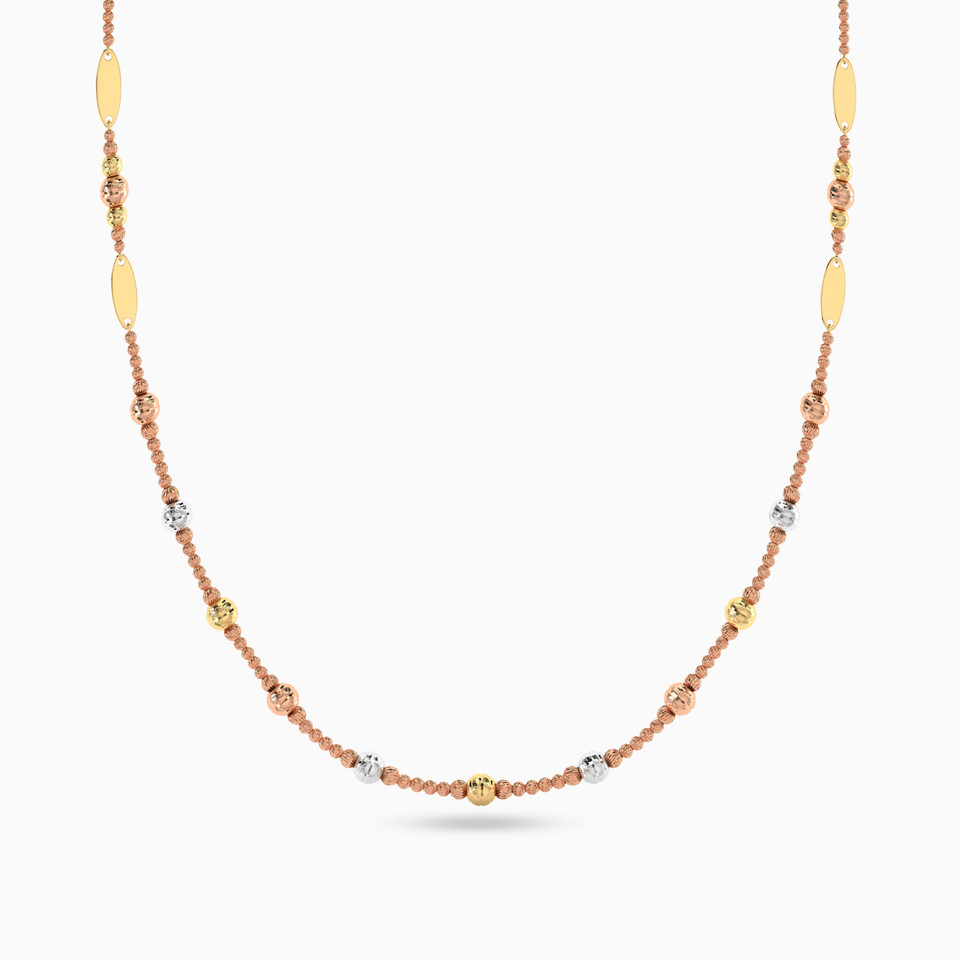 Beaded Chain Necklace in 21K Gold Beaded Chain Necklace in 21K Gold
