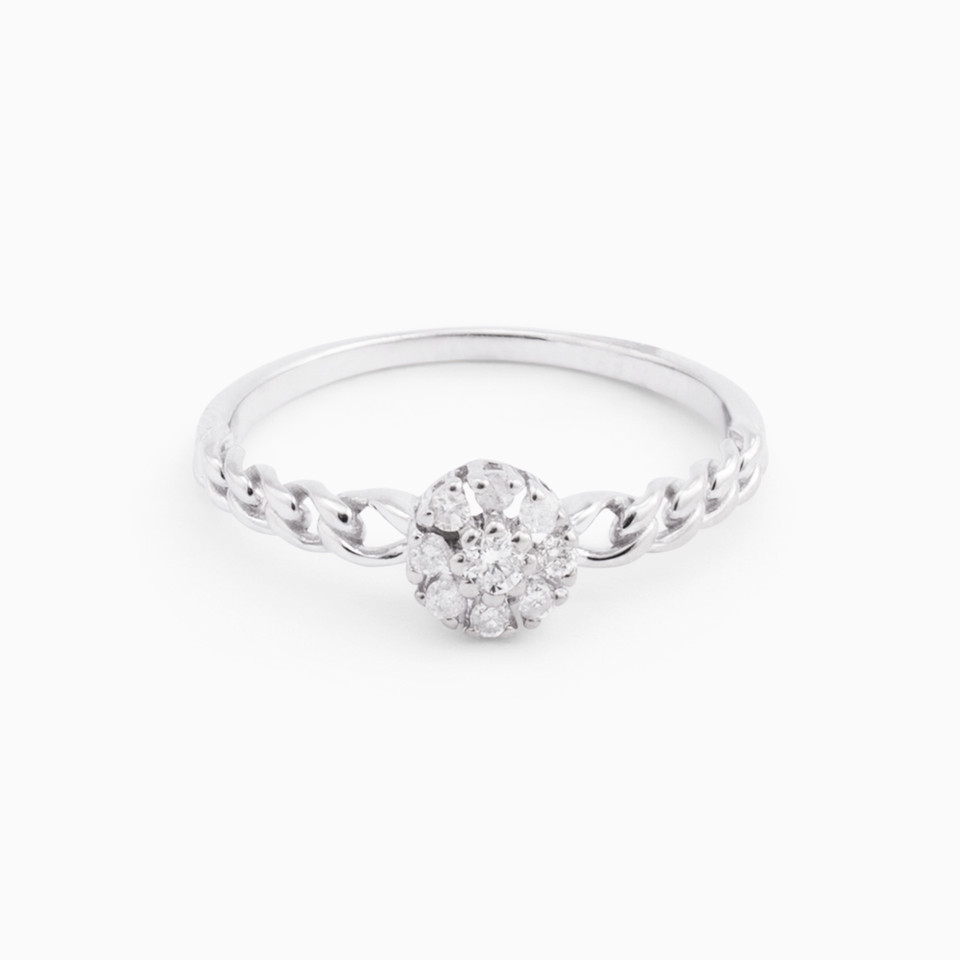 Flower Diamond Ring in 18K Gold Flower Diamond Ring in 18K Gold