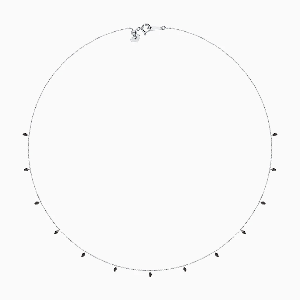 Circle Black Stone Choker Necklace in 18K Gold Circle Black Stone Choker Necklace in 18K Gold