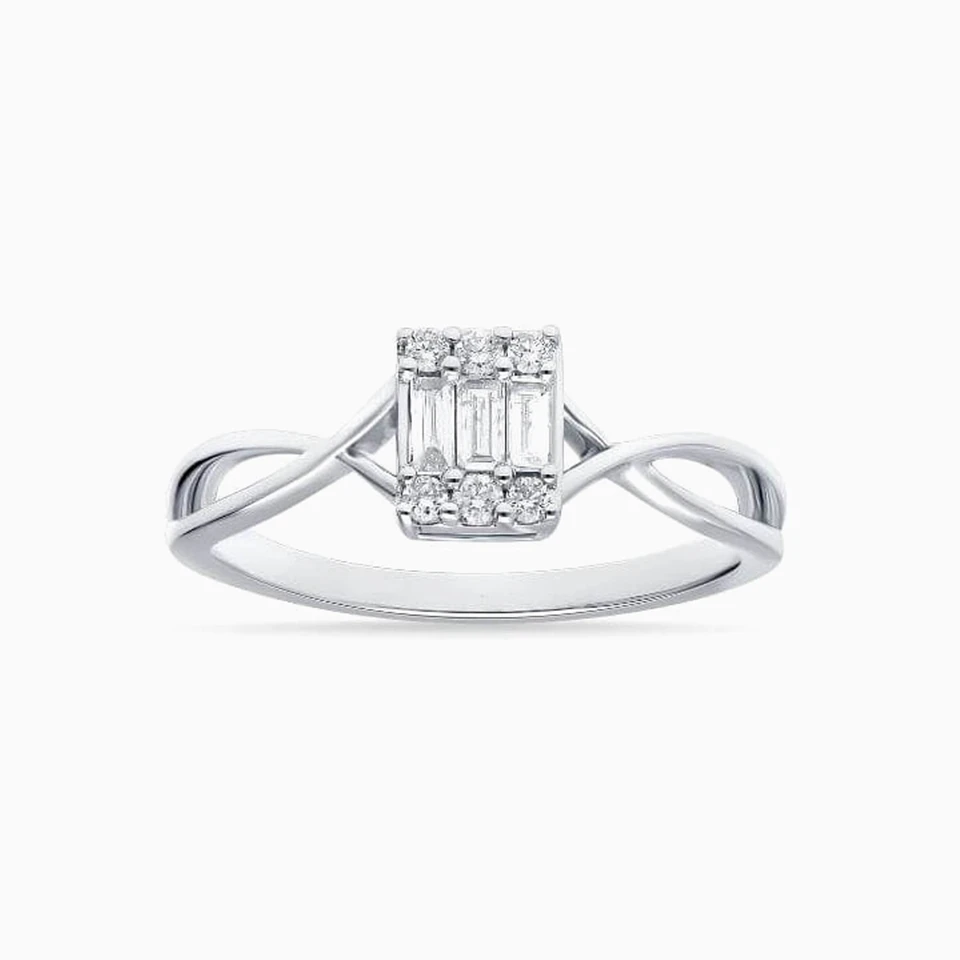 Square Diamond Ring in 18K Gold - 2 Square Diamond Ring in 18K Gold - 2