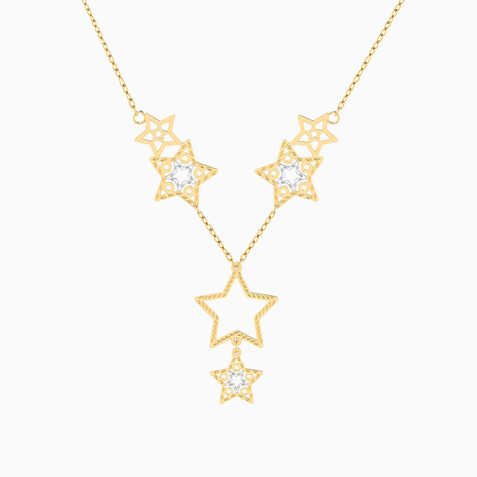 Star Chain Necklace in 18K Gold - 2 Star Chain Necklace in 18K Gold - 2