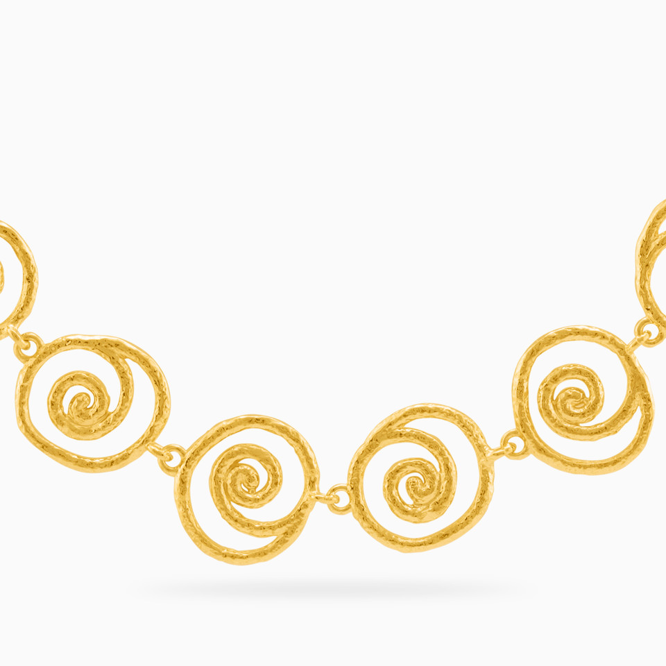 Spiral Gold Plated Chain Necklace Spiral Gold Plated Chain Necklace