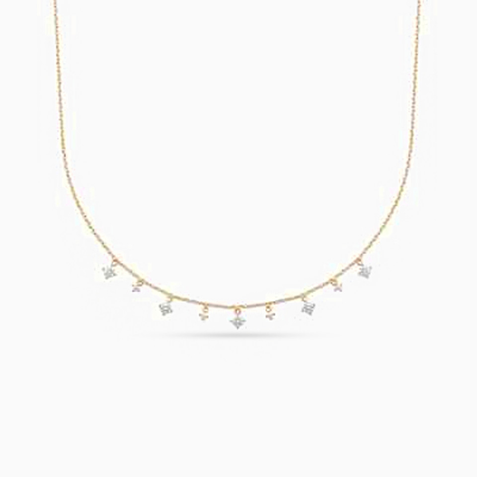 Square Cubic Zirconia Gold Plated Charms Bracelet Square Cubic Zirconia Gold Plated Charms Bracelet