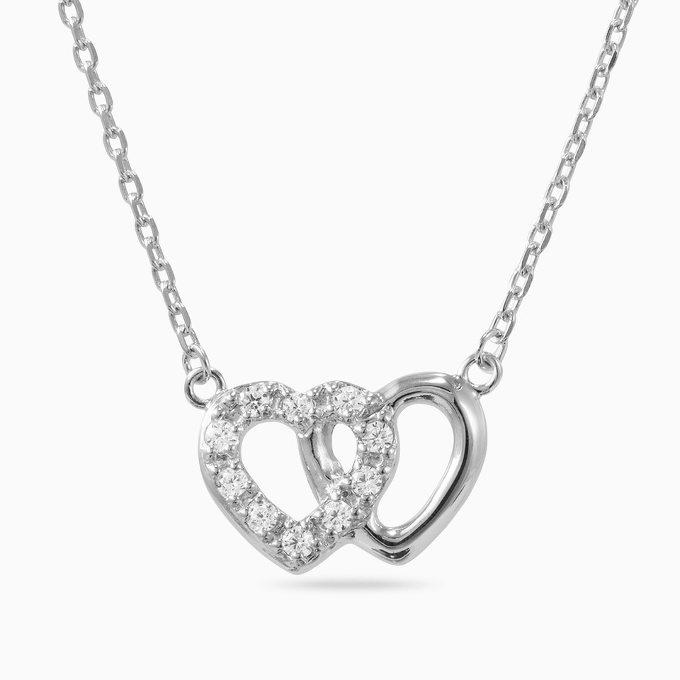 Heart Cubic Zirconia Sterling Silver Necklace Heart Cubic Zirconia Sterling Silver Necklace