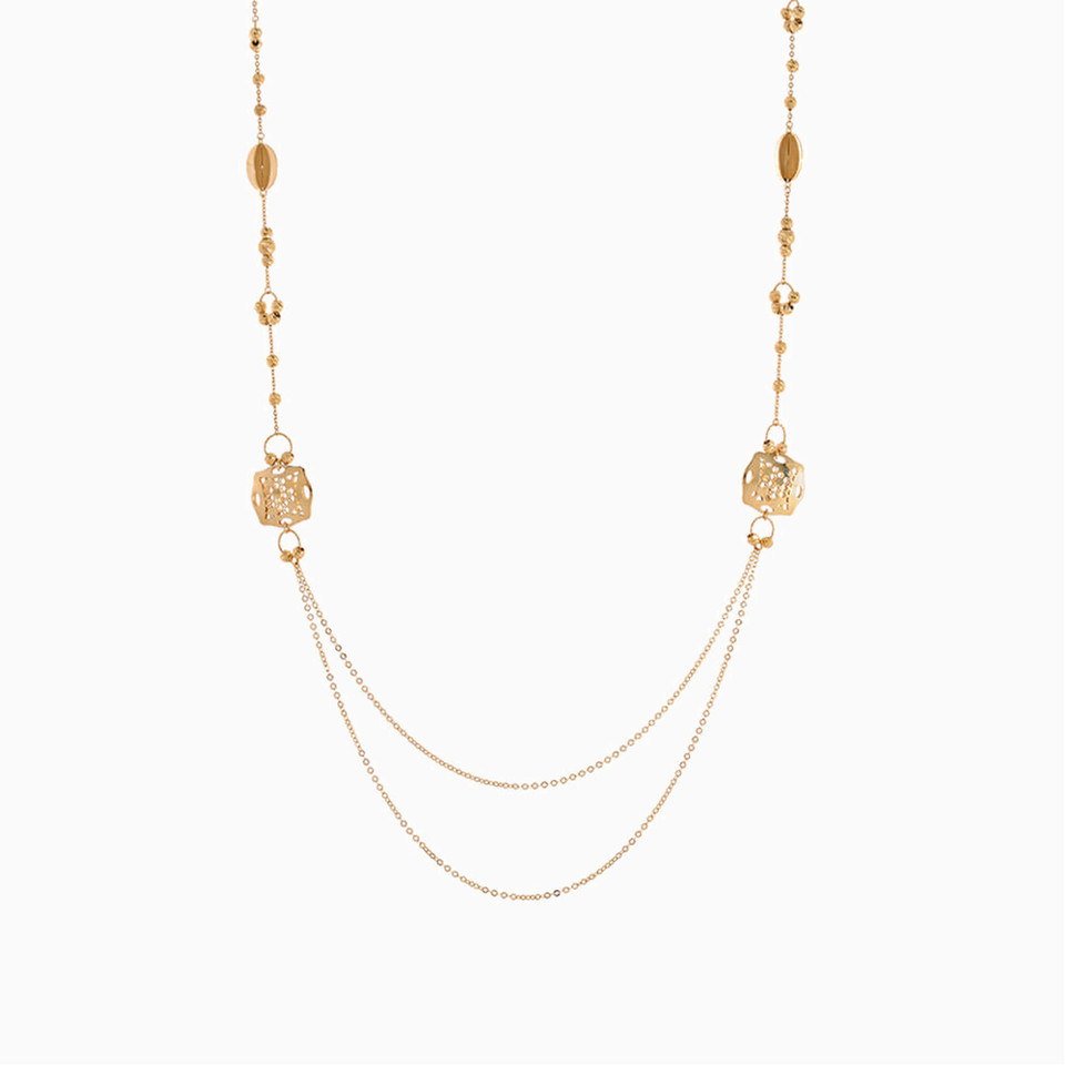 Cutwork Layered Necklace in 21K Gold Cutwork Layered Necklace in 21K Gold