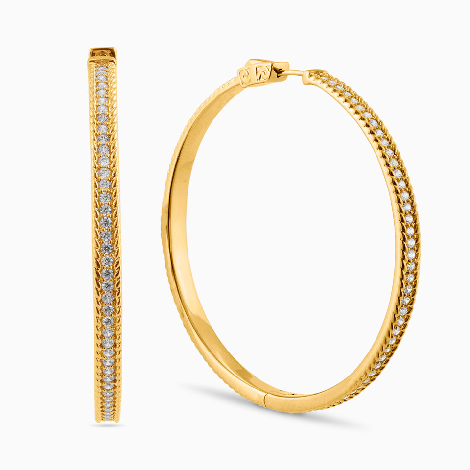 Slim Cubic Zirconia Gold Plated Hoop Earrings Slim Cubic Zirconia Gold Plated Hoop Earrings