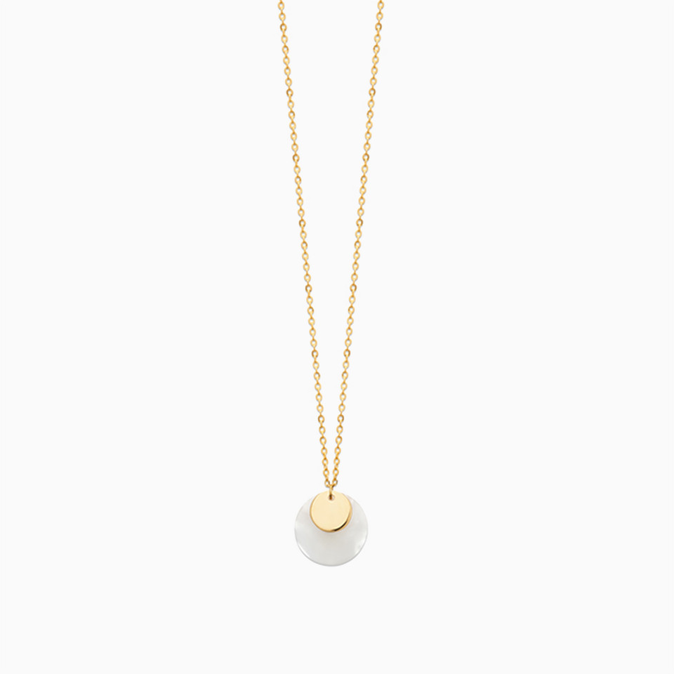 Round Pearl Gold Plated Necklace Round Pearl Gold Plated Necklace
