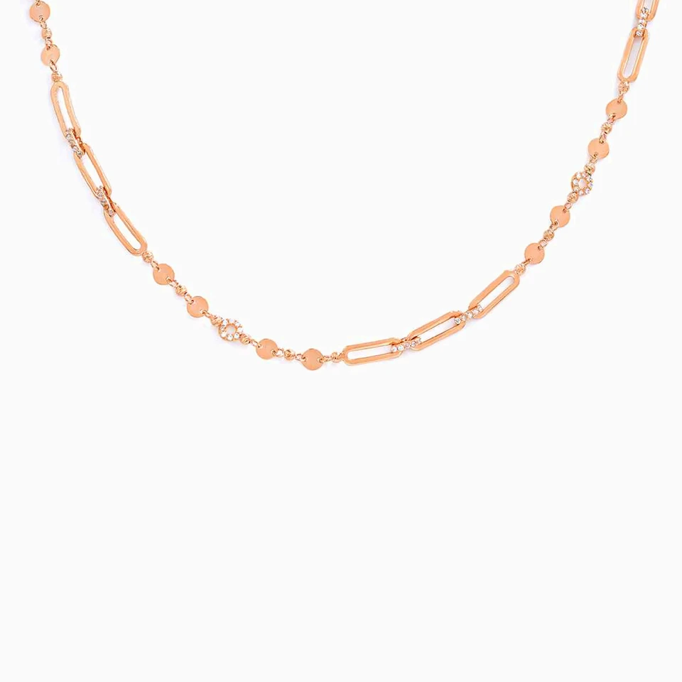 Links Cubic Zirconia Chain Necklace in 21K Gold Links Cubic Zirconia Chain Necklace in 21K Gold